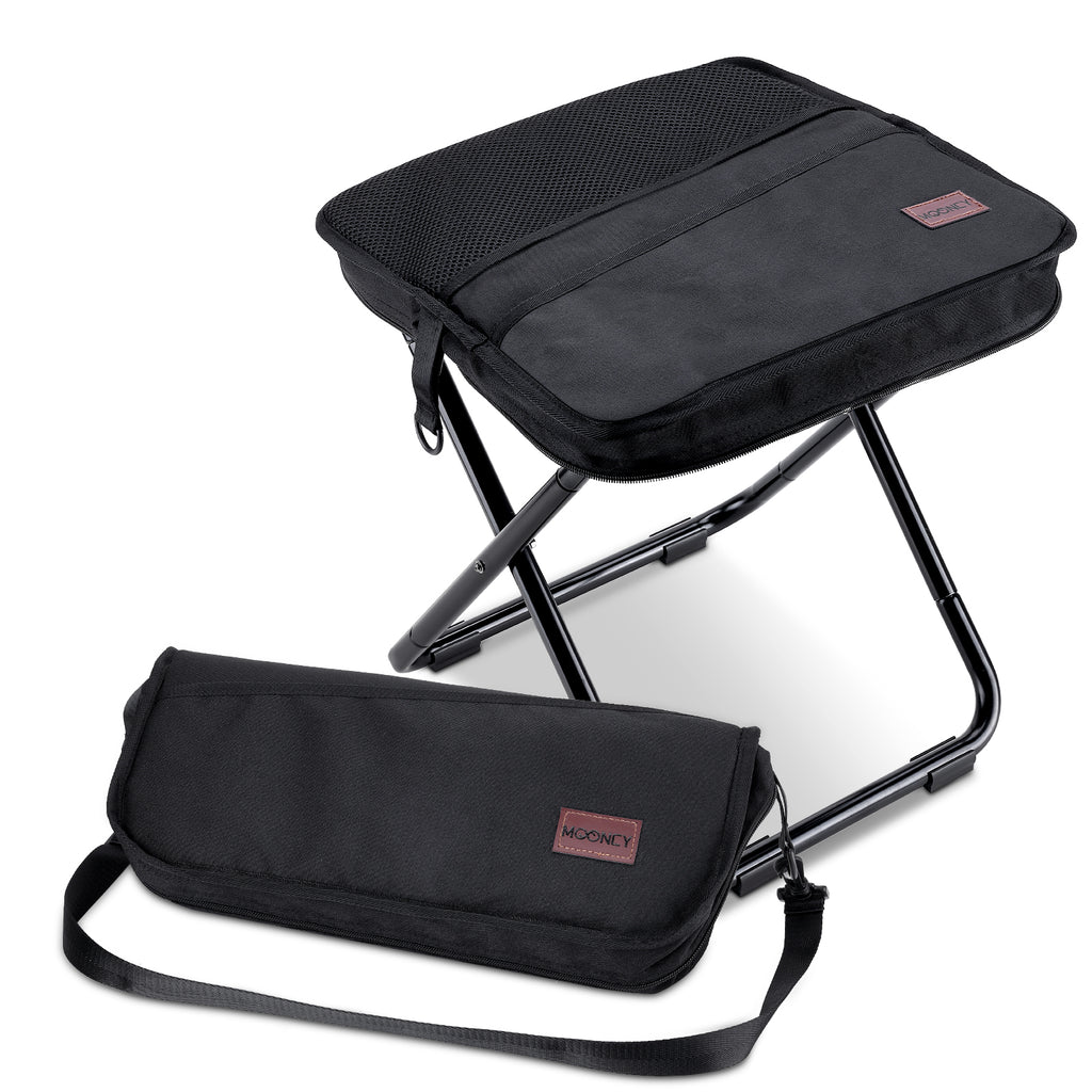 MOONCY Klapphocker Faltbar, 33×26,5×32cm Tragbarer Campinghocker Klappbar, Hält bis zu 120kg, Leichter Angelhocker für Wandern, Angeln und Draussen