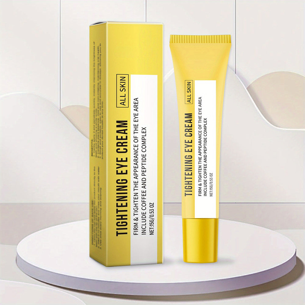 15g Vitamin E FirmingEye Cream with Honeysuckle Extract Provides ComprehensiveEye Care -Brightening, Tightening Light Beige Care - MakeYour Eyes Look More Beautiful. A must-have gift for 7 Valentine's Day and Mother's Day/Light Beige care products