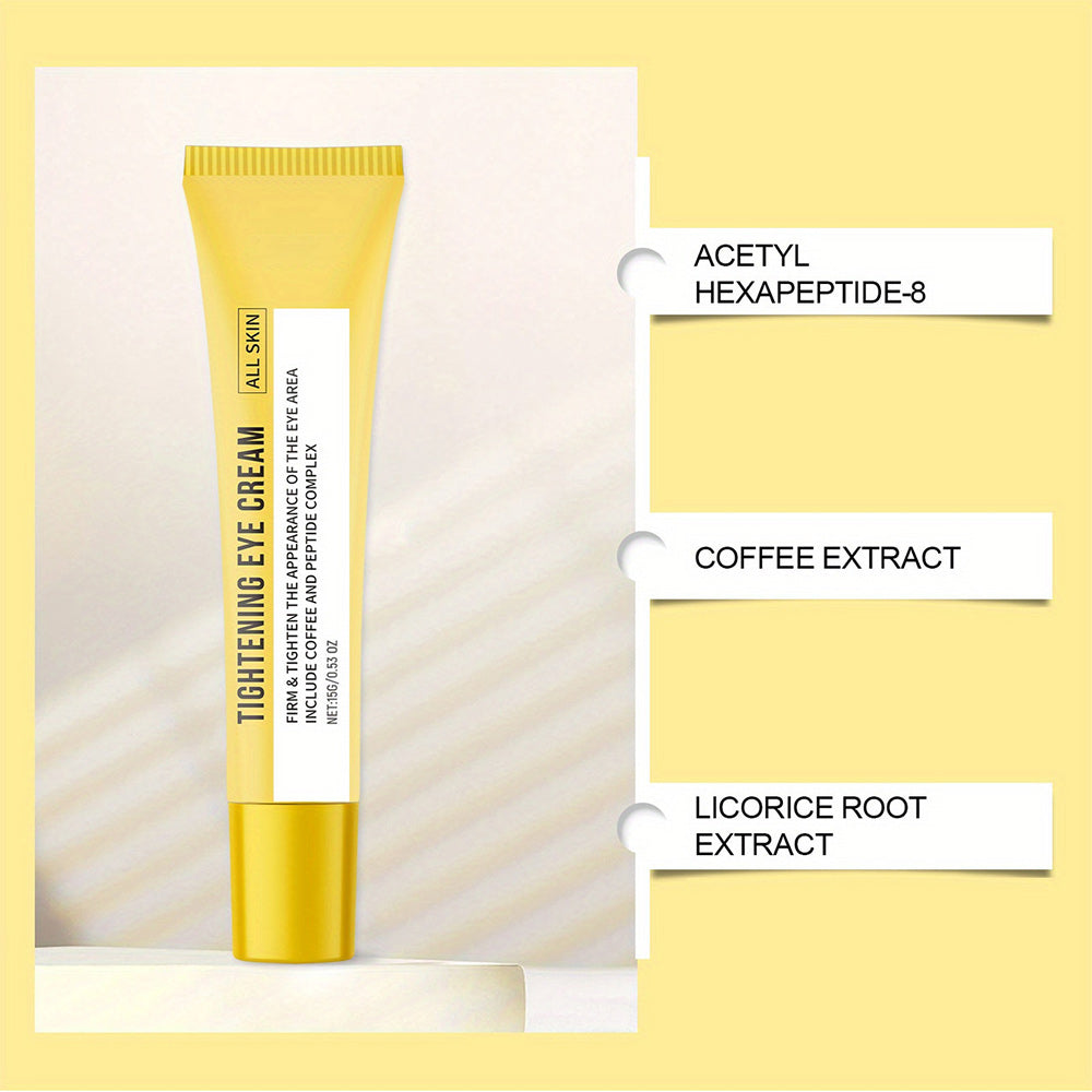 15g Vitamin E FirmingEye Cream with Honeysuckle Extract Provides ComprehensiveEye Care -Brightening, Tightening Light Beige Care - MakeYour Eyes Look More Beautiful. A must-have gift for 7 Valentine's Day and Mother's Day/Light Beige care products