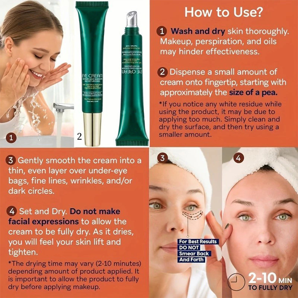 1/2 Bottle, MoisturizingAnd Firming Eye Cream, Deep Moisturizing And NourishingEye Skin, Firming Eye Essence, Containing Plant Squalane