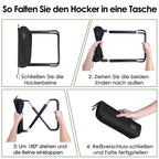 SPACELINE Tragbarer Campinghocker – Revolutionäre Falttechnologie  Kleiner falten. Schneller aufklappen. Intelligenter transportieren